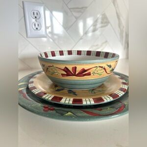 Lenox Winter Greetings Everyday Stoneware Chickadee 3 Piece Set (see below)